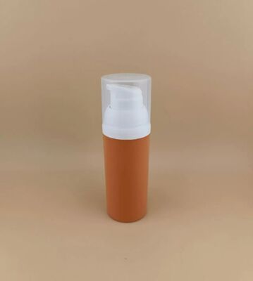 New Design Brown Portable Plastic Airless Bottle and Travel Convenience with Clear Cover B