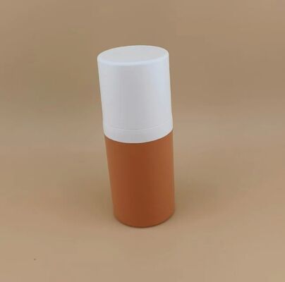 New Design Brown Portable Plastic Airless Bottle and Travel Convenience with White Cover 1A