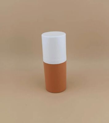 New Design Brown Portable Plastic Airless Bottle and Travel Convenience with White Cover 1B