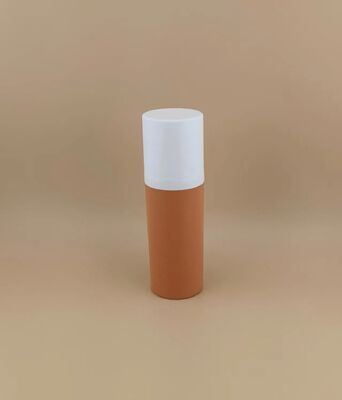 New Design Brown Portable Plastic Airless Bottle and Travel Convenience with White Cover 1B