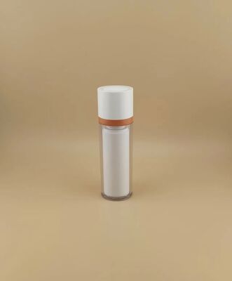 Rotary Bottle with Clear Outer Covering for Cosmetic