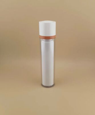 Rotary Bottle with Clear Outer Covering for Cosmetic
