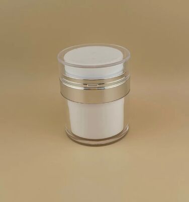 Silver Edge Bottle with Clear Outer Covering for Skincare Product