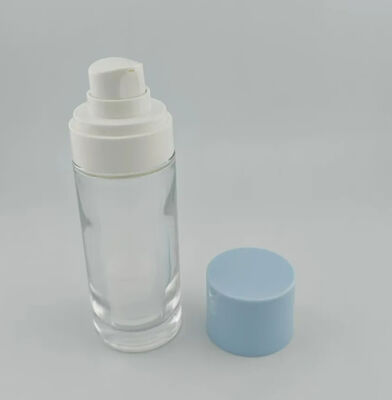 Glass Airless Lotion Pump Bottle Serum Dispenser 15ml 30ml 50ml