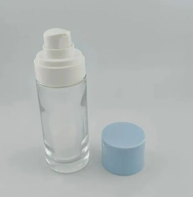 Glass Airless Lotion Pump Bottle Serum Dispenser 15ml 30ml 50ml