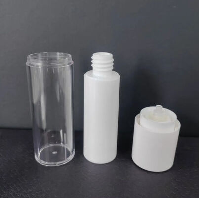 Round Glass Bottle with Lotion Pump Spray Cream Glass Cosmetic Bottle with Pump