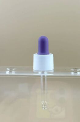 Custom 18/412 Matte Rubber Dropper Cap for Plastic Essential Oil Bottle