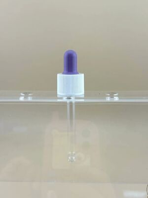 Custom 18/412 Matte Rubber Dropper Cap for Plastic Essential Oil Bottle