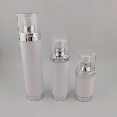 15ml 30ml 50ml AS round transparent black custom airless bottles serum lotion airless pump bottle