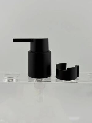 28/410 Matte Black Plastic Cream Pump with Clip for Cosmetics Packaging
