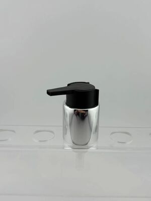 28/410 Matte Black Plastic Cream Pump with Clip for Cosmetics Packaging