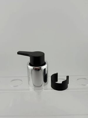 28/410 Matte Black Plastic Cream Pump with Clip for Cosmetics Packaging