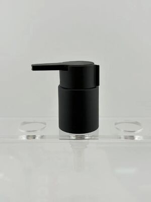 28/410 Matte Black Plastic Cream Pump with Clip for Cosmetics Packaging