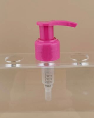 New Design Pink Left-Right Lock Lotion Pump for Cosmetic