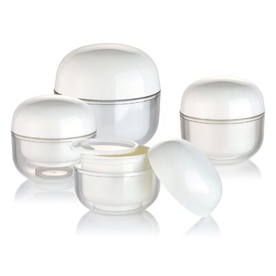 OEM White PP 30g Cream Cosmetic Round Jar with Cap for Cosmetic