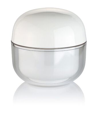 OEM White PP 30g Cream Cosmetic Round Jar with Cap for Cosmetic