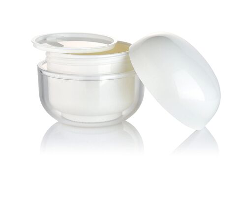 OEM White PP 30g Cream Cosmetic Round Jar with Cap for Cosmetic