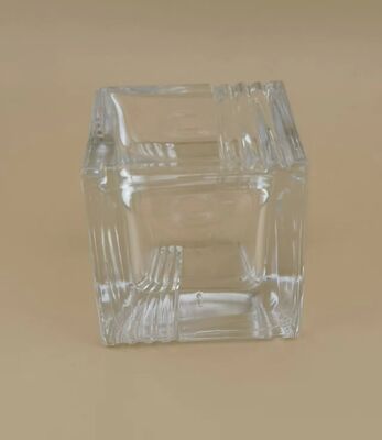 Square Thick Sole Smooth Clear Glass Bottle for Car Perfume