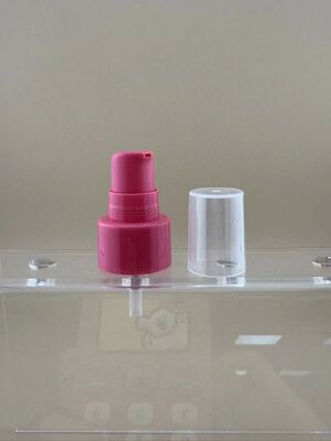 Cosmetic Pink Lotion Cream Treatment Pump 20/410 for Skincare Essential Oil Glass Bottle
