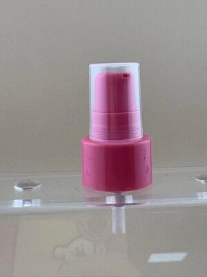 Cosmetic Pink Lotion Cream Treatment Pump 20/410 for Skincare Essential Oil Glass Bottle