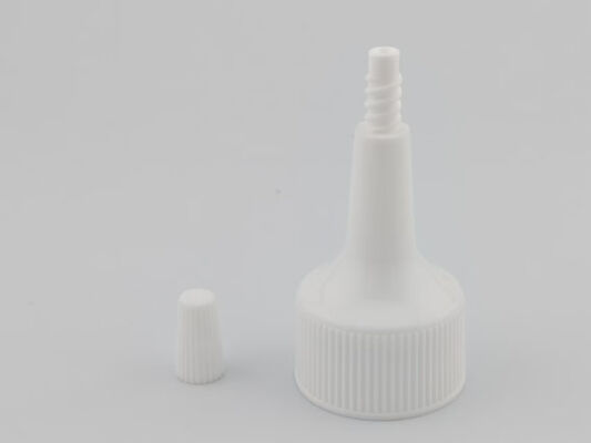 Bottle Dispenser Cover 24mm White Ribbed Closure Screw Cap