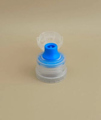 Nice Design Clear Plastic Round Ribbed Cap for Skincare Bottles