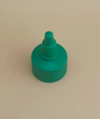 Green Plastic Ribbed Jelly Cap for Paint Bottles