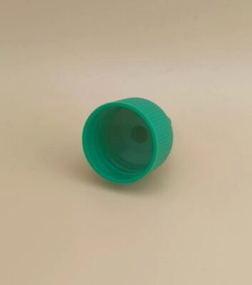 Green Plastic Ribbed Jelly Cap for Paint Bottles
