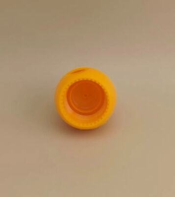 Yellow Plastic Smooth Matte Spherical Lid for Cosmetic Bottles