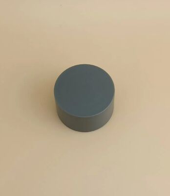 Grey Plastic Smooth Matte Cap for Cosmetic Bottles