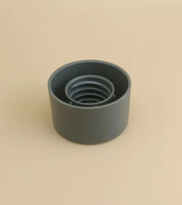 Grey Plastic Smooth Matte Cap for Cosmetic Bottles