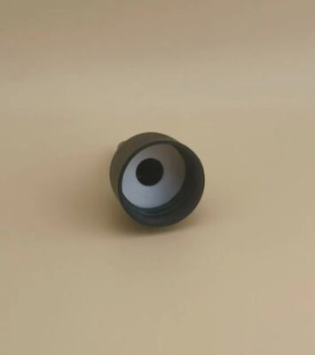 Black Plastic Ribbed Jelly Screw Cap for Paint Bottles