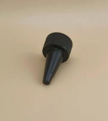 Black Plastic Ribbed Jelly Screw Cap for Paint Bottles