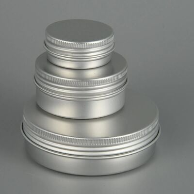 5ml 15ml 30ml 50ml 100ml 150ml 200ml Aluminium Container Gold Aluminum Tin Jar for Cosmetic Cream Packing Metal Aluminum Jar