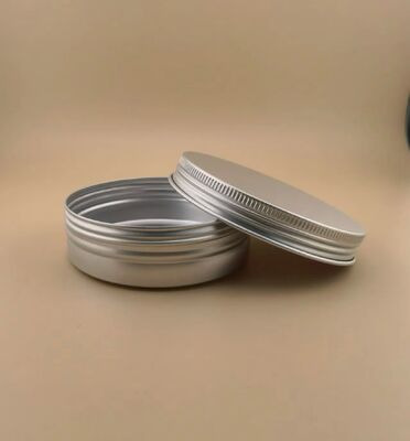 Aluminum Lip Balm Container Case 50ml 60ml Aluminum Tin Containers 60 Grams 100ml Aluminum Candle Jar for Tea