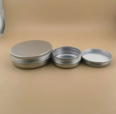Aluminum Lip Balm Container Case 50ml 60ml Aluminum Tin Containers 60 Grams 100ml Aluminum Candle Jar for Tea