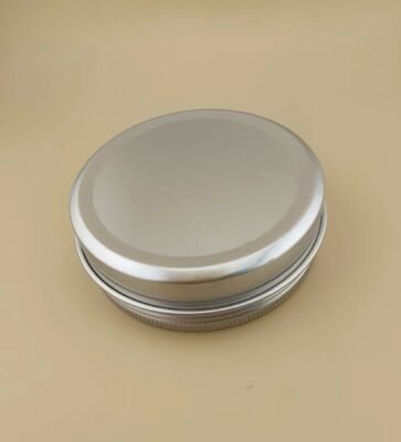 Big Silvery Aluminum Case with Screw Cap for Cosmetic