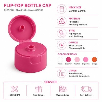 New Design 24mm Plastic Flip Top Cap 24-410 Shower Gel Bottle Caps