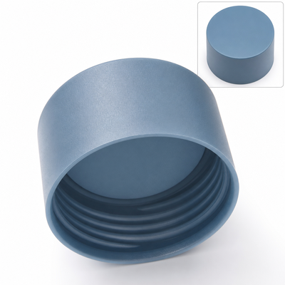 Bluegrey Plastic Round Smooth Matte Cap for Cosmetic Bottles