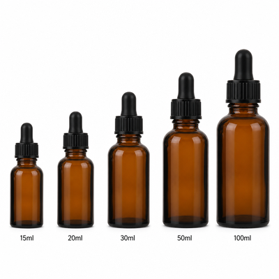 Cosmetic Packing Essential Oil Bottle Amber Glass Drop Bottle