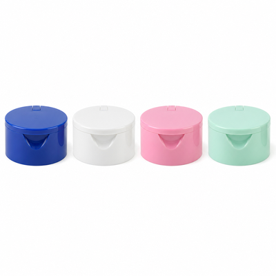 Blue Color Smooth 24/410 Plastic Lid Flip Top Cap for Cosmetic Bottle