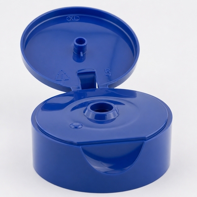Blue Color Smooth 24/410 Plastic Lid Flip Top Cap for Cosmetic Bottle