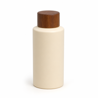 Wood Grain Plastic Round Smooth Cap for Cosmetic Bottles