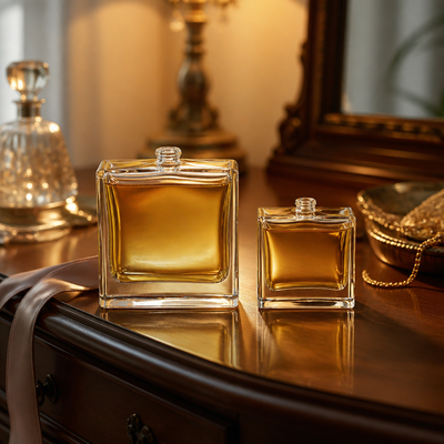 Luxury Custom Rectangular 60ml 100ml Empty Perfume Glass Bottles