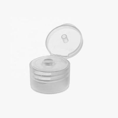 K902-1 Flip Top Plastic Cap ISO14001 Nontoxic Transparent 18/20/24/28mm