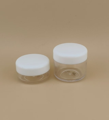 Skincare Clear Plastic Cream Jar with Screw Lid and Certification