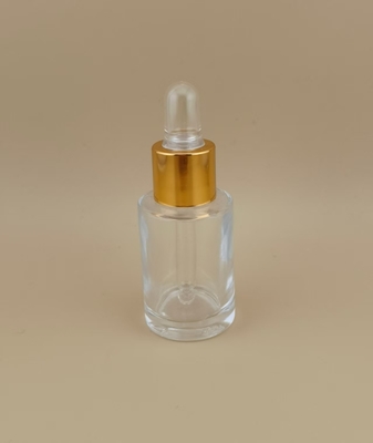 Customized Dropper Bottle Lotion Dispenser Pump For Face Essence With Yellow Screw Lid And Small Size