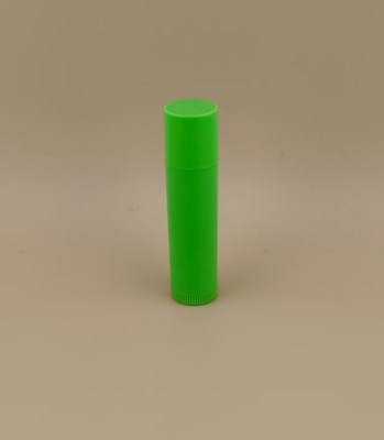 Small Smooth Green Lip Balm Packaging With Pink Lid For Lipsticks