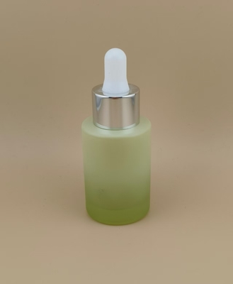 New Design Clear Gradual Change Green Matte Round Dropper Bottle K-GBL30 for Essence