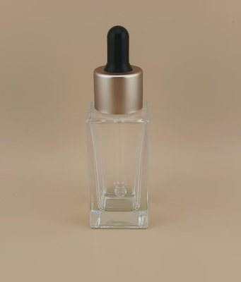 ISO9001/ISO14001 Certified Delicate Clear Smooth Small Square Dropper Bottle For Lotion